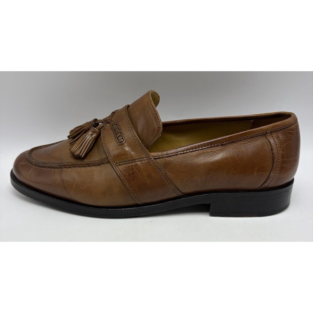 Johnston Murphy Tassel Loafer Mens 9 M Brown Leather Dress Shoes Bisiness Office